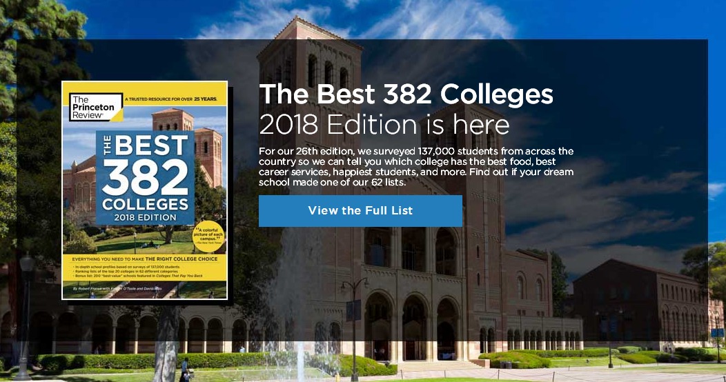 2018年《普林斯顿评论》最佳大学榜单汇总